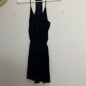 Black stretchy sequin dress